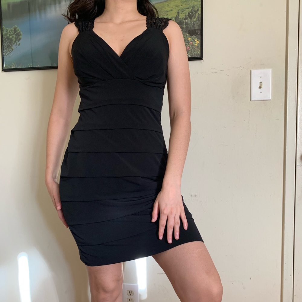 Black lace dress